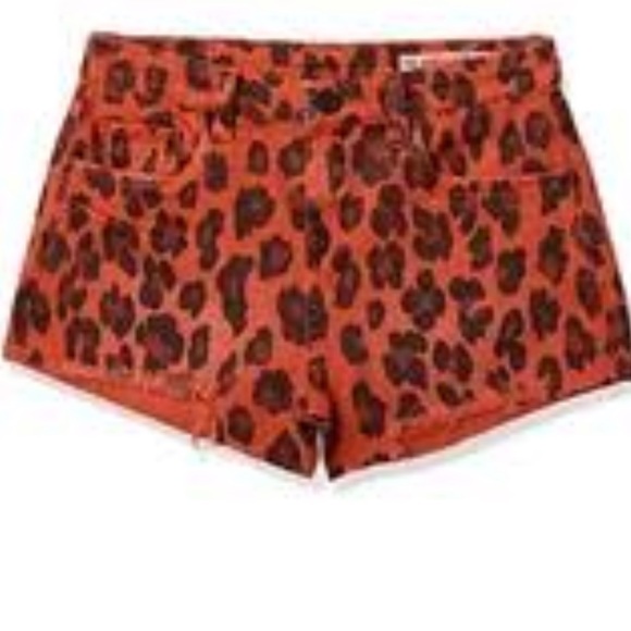 NWT BLANKNYC cheetah red and black cut offs shorts size 26 - Picture 11 of 15